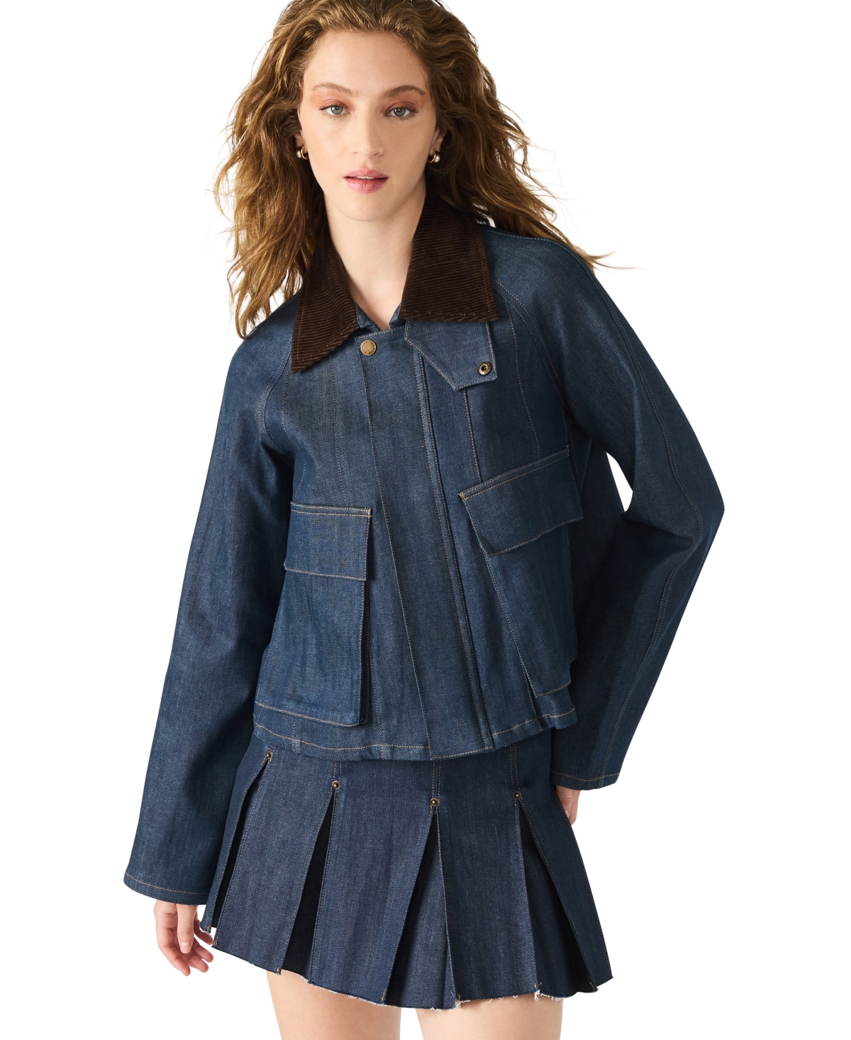 Steve Madden Justina Jacket In Blue
