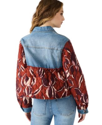 Women's Caddie Printed Peplum Trucker Jacket