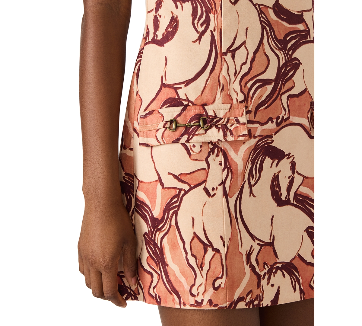 Steve Madden Averi Equestrian Print Sleeveless Minidress In Multi