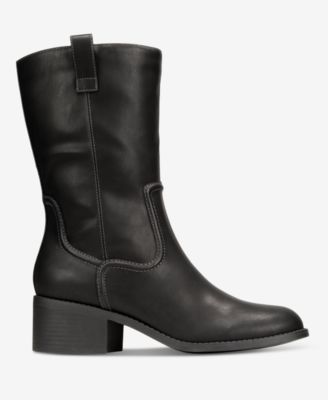 Women's Inezz Mid Shaft Faux-Leather Boots, Macy's Exclusive