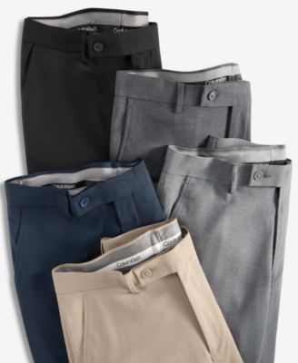 Men's Slim-Fit Solid Dress Pants