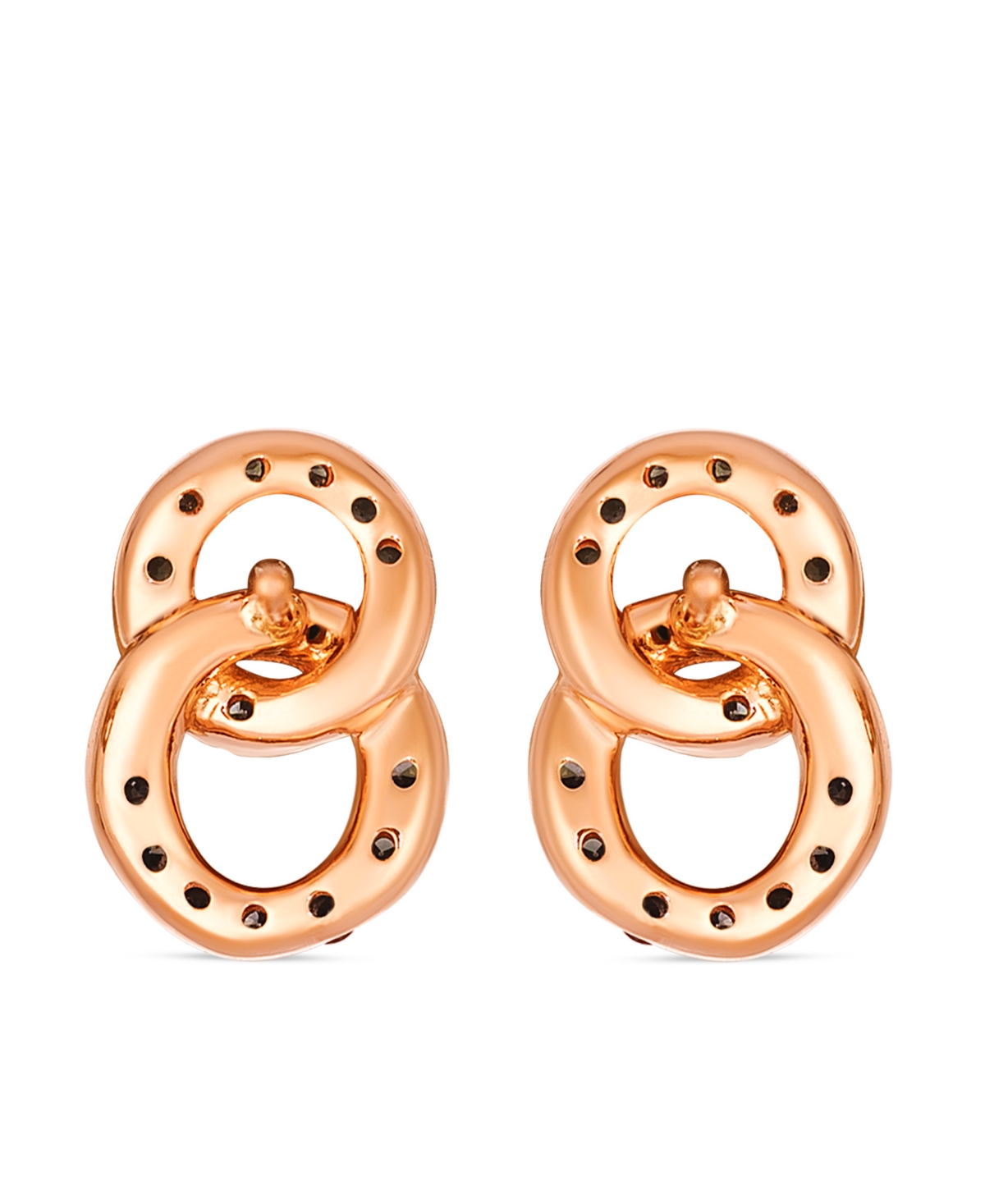 Le Vian Nude Diamond (0.15 Ct. T.w.) And Chocolate Diamond ( 0.24 Ct. T.w.) Earring In 14k Strawberry Gold In Gold
