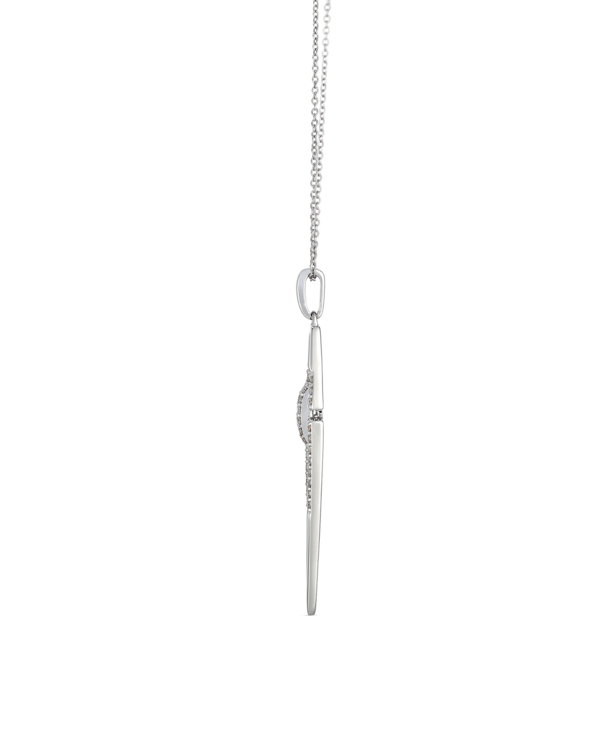 Le Vian Vanilla Diamond (.34 Ct. T.w.) Asymmetric Pendant Necklace In 14k Vanilla Gold In White