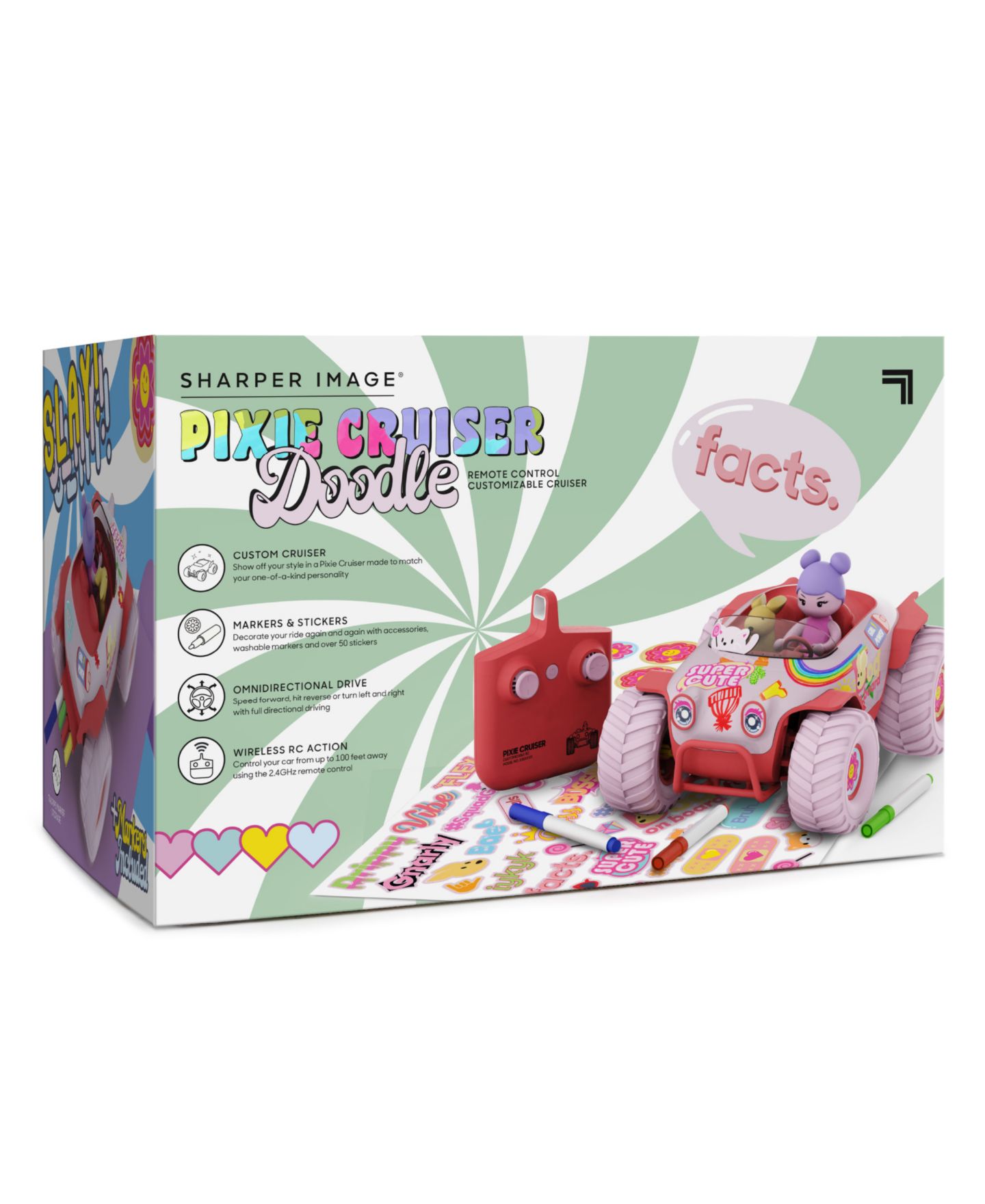 Детская игрушка Sharper Image Pixie Cruiser Doodle Customizable Remote-Control Car — фото 7