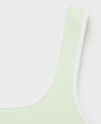 Women's Contrasting Trim Knitted Top