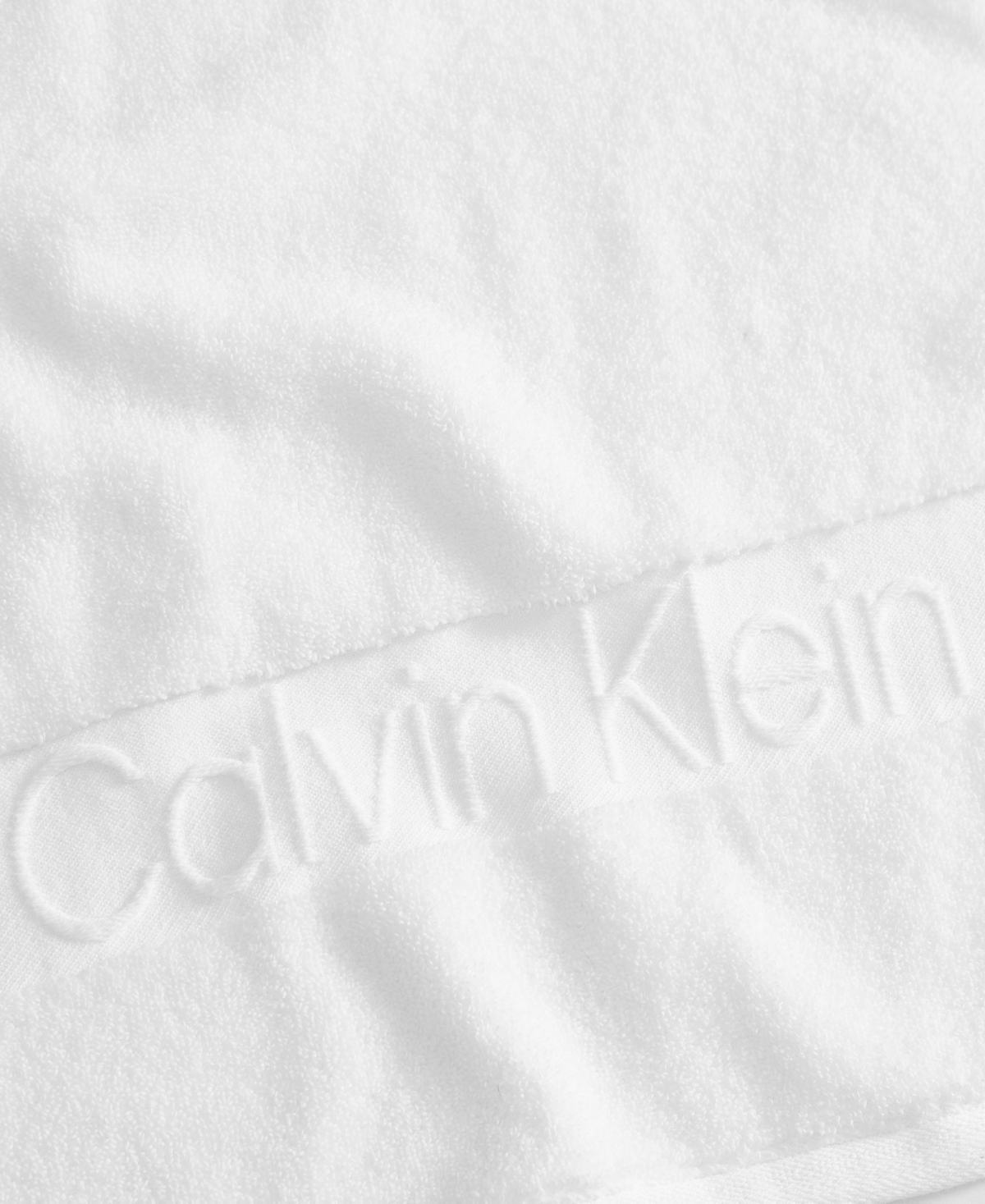 Calvin Klein Iconic Cotton Jacquard Hand Towel, 30" x 16"