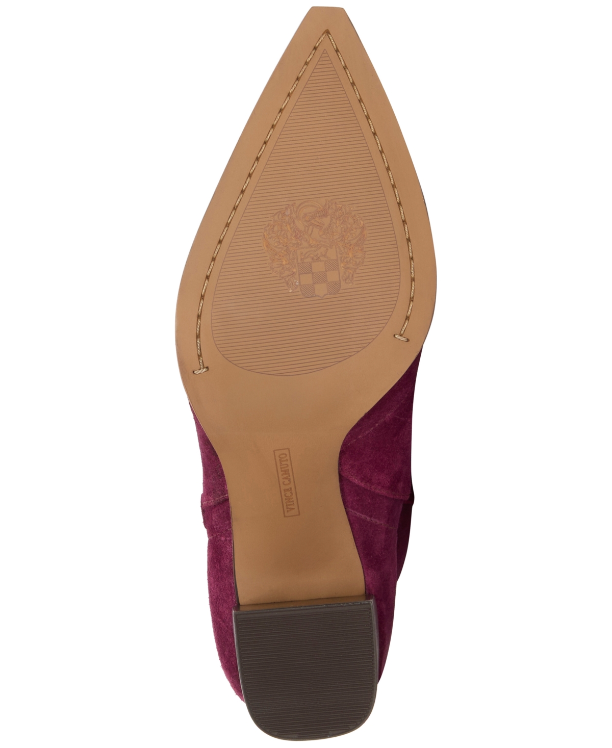 Vince Camuto Women's Lorrys Block-heel Pointed-toe Slouchy Boots In Burgundy