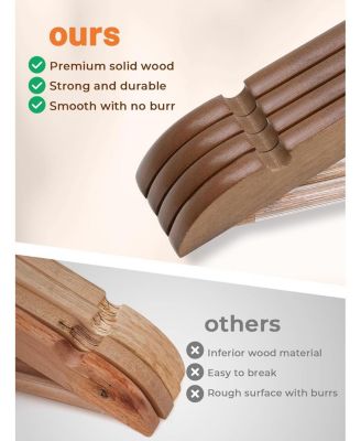 Premium Coat & Suit Heavy Duty Wooden Hangers