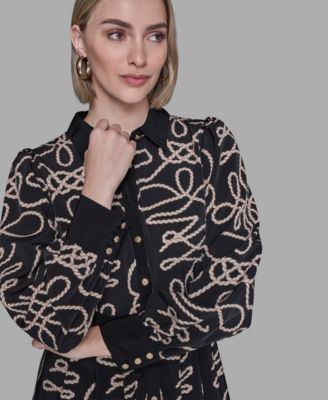 Women's Printed Long Sleeves Dress