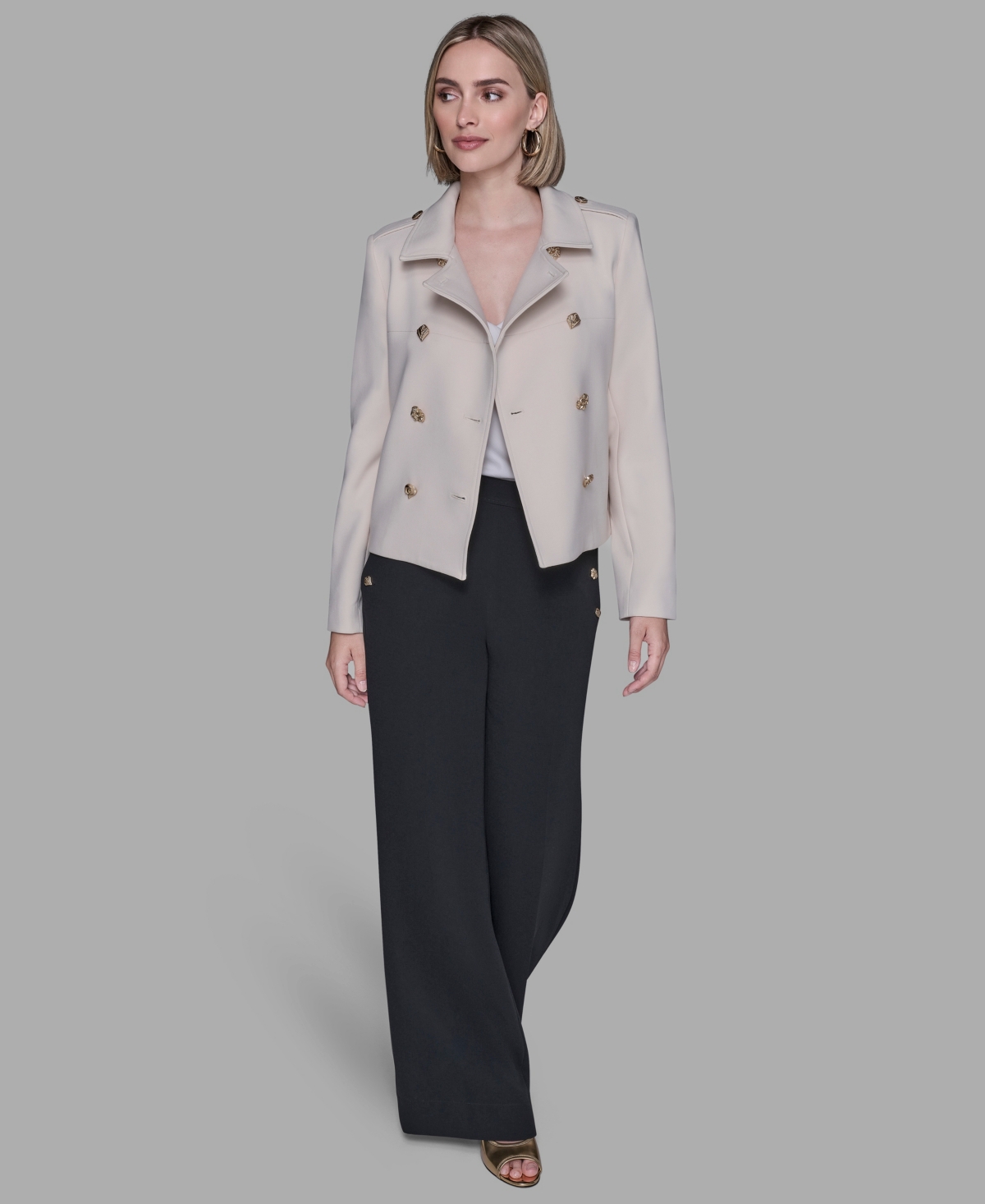 Karl Lagerfeld Women's Long Sleeves Blazer In Brown