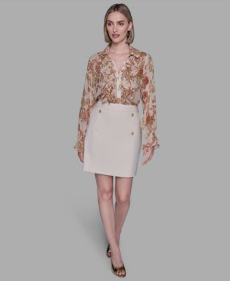 Women's Button Detail Skirt