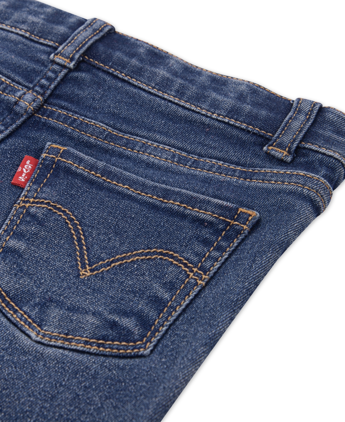 Levi's Toddler Girls 2-Piece Ruched Crewneck Sweatshirt and Flared Jeans Set