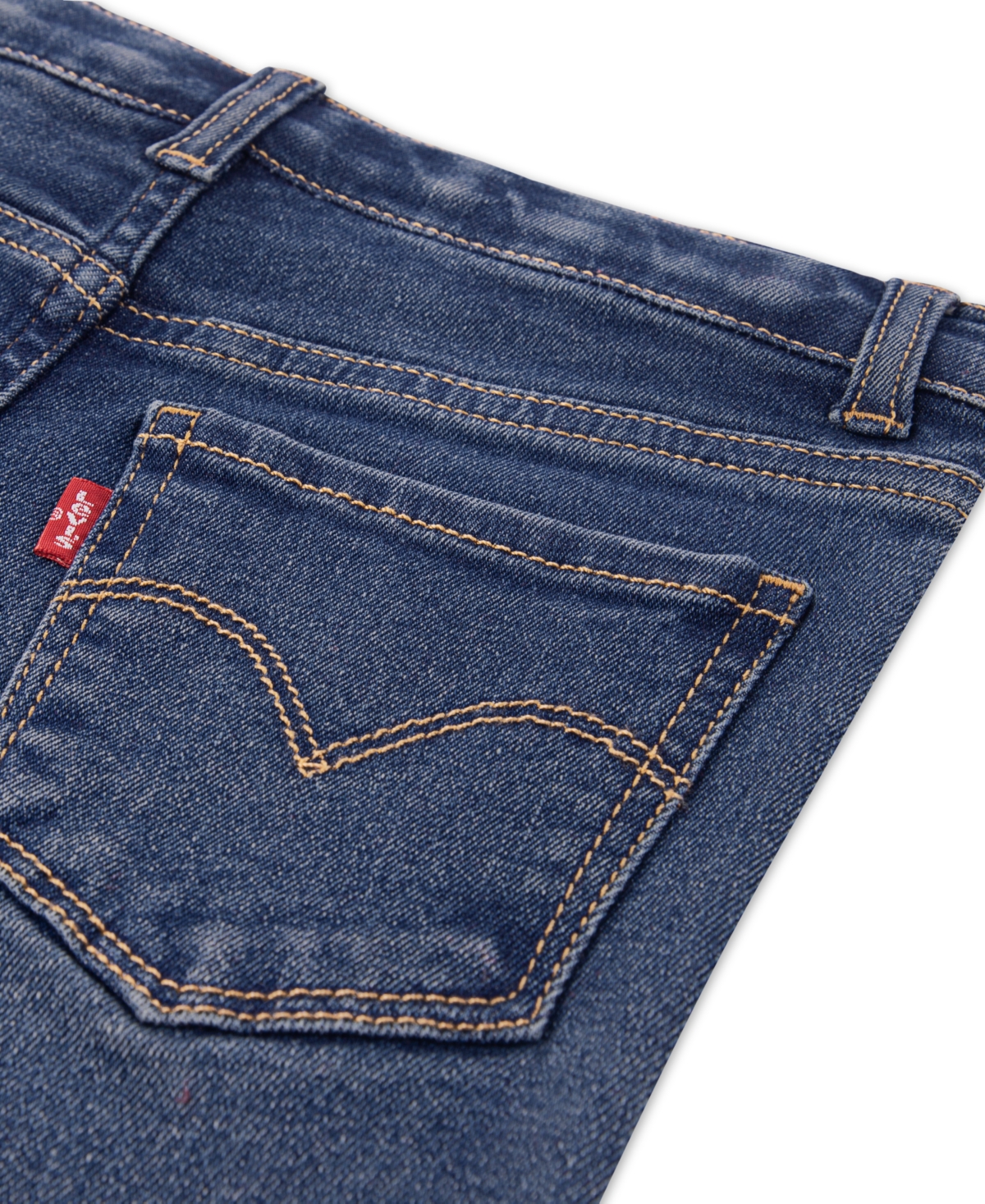 Levi's Little Girls 2-piece Ruched Crewneck Top And Flared Jeans Set In Blue