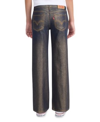 Big Girls Metallic Wide Leg Jeans