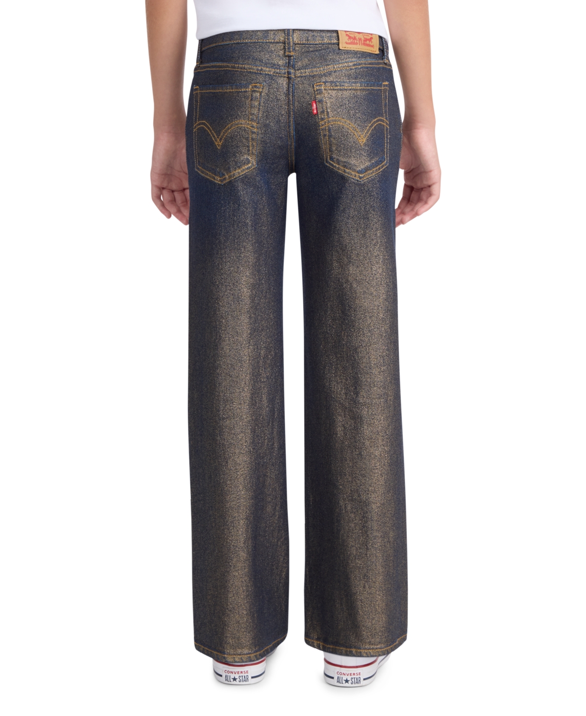 Levi's Big Girls Metallic Wide Leg Jeans