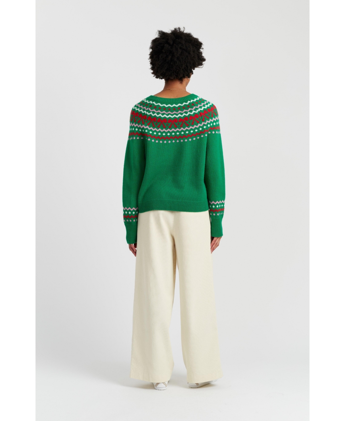 Chinti & Parker Women's Wool-Cashmere Bow Fairisle Sweater