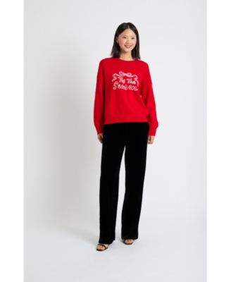 Women's Wool-Cashmere Tis The Season Sweater