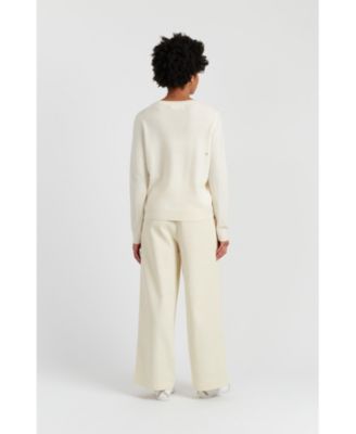 Women's Wool-Cashmere Candy Cane Sweater