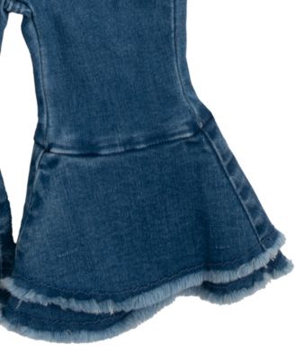 Baby Girl 3-Piece Top, Crochet Tank  and Flared Denim Set