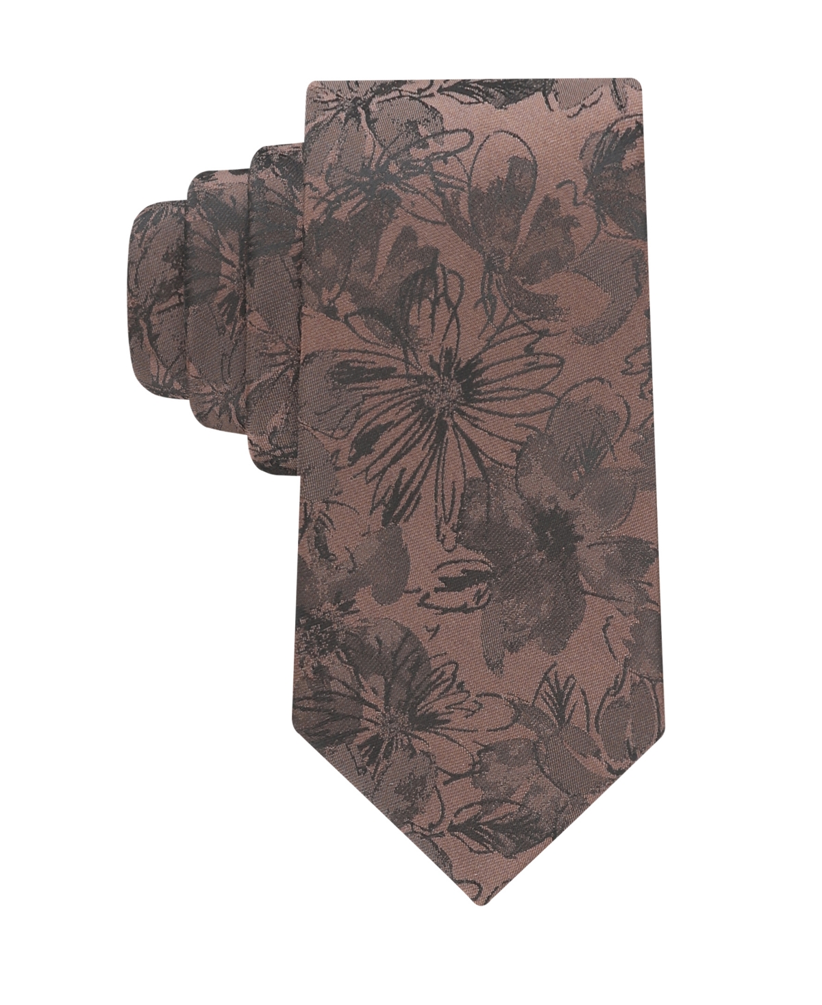 Calvin Klein Men's Maddison Botanical Tie In Brown