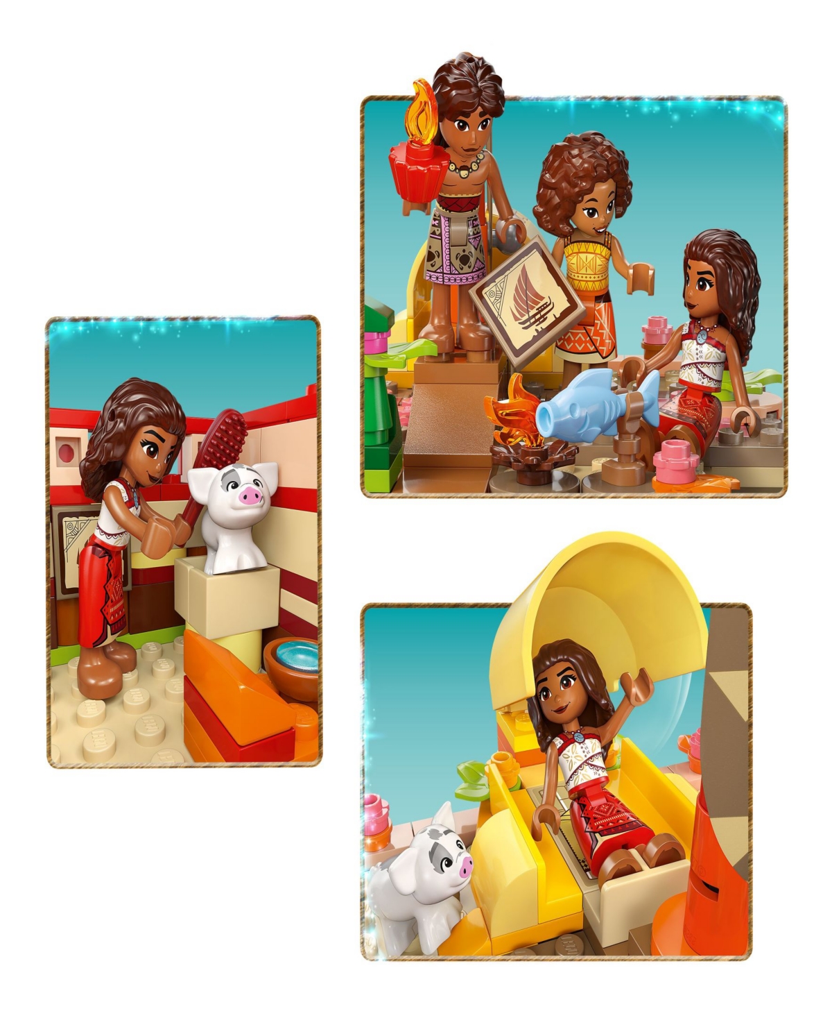 Lego Disney Moana's Adventure Canoe Fantasy Toy Model Kit In Multi
