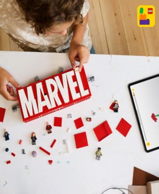 Marvel Logo Minifigures Collectible Buildable Set