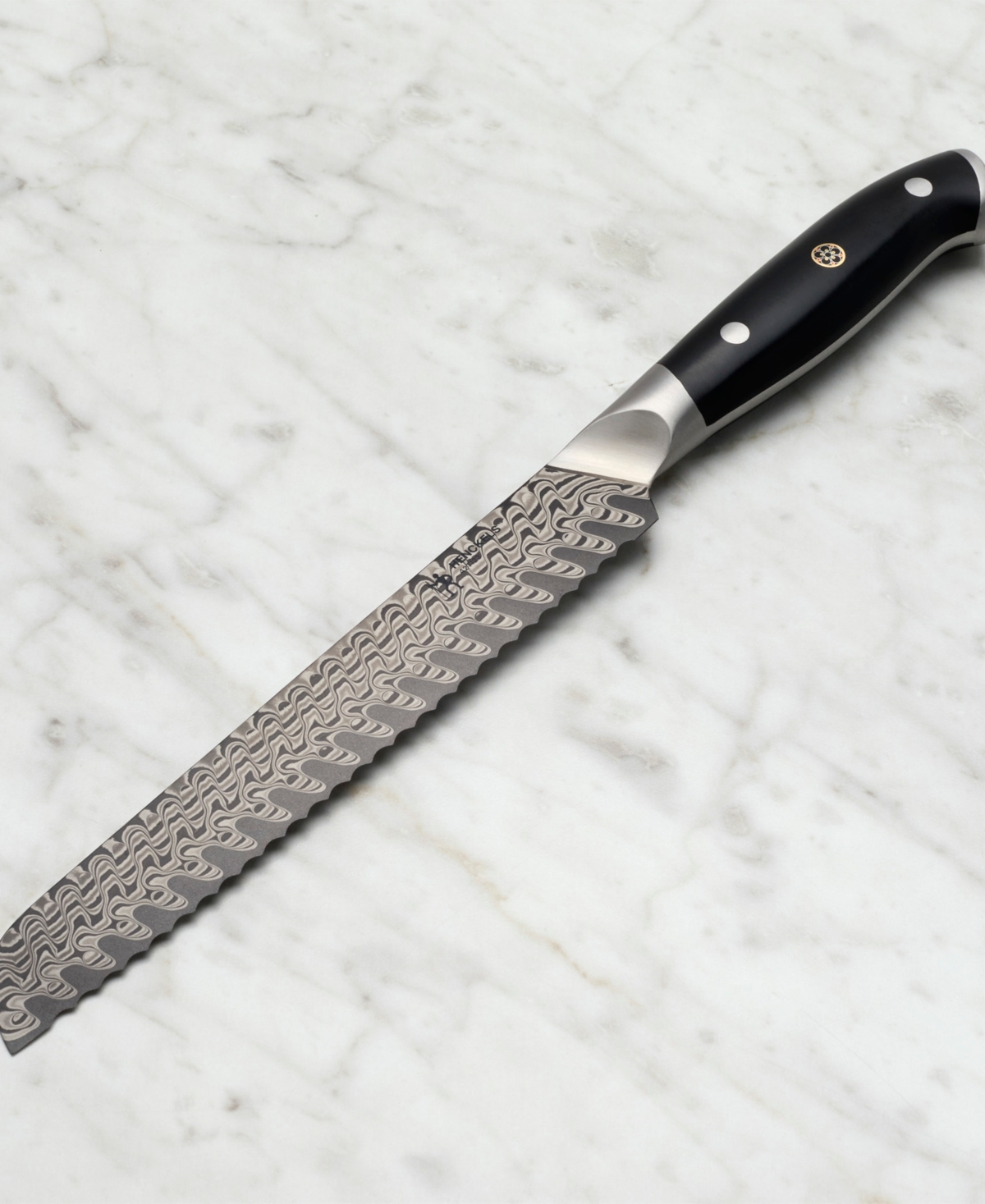Henckels Compass Damascus 8" Bread Knife In Gray
