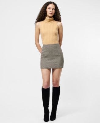 Women's Houndstooth Mini Skirt