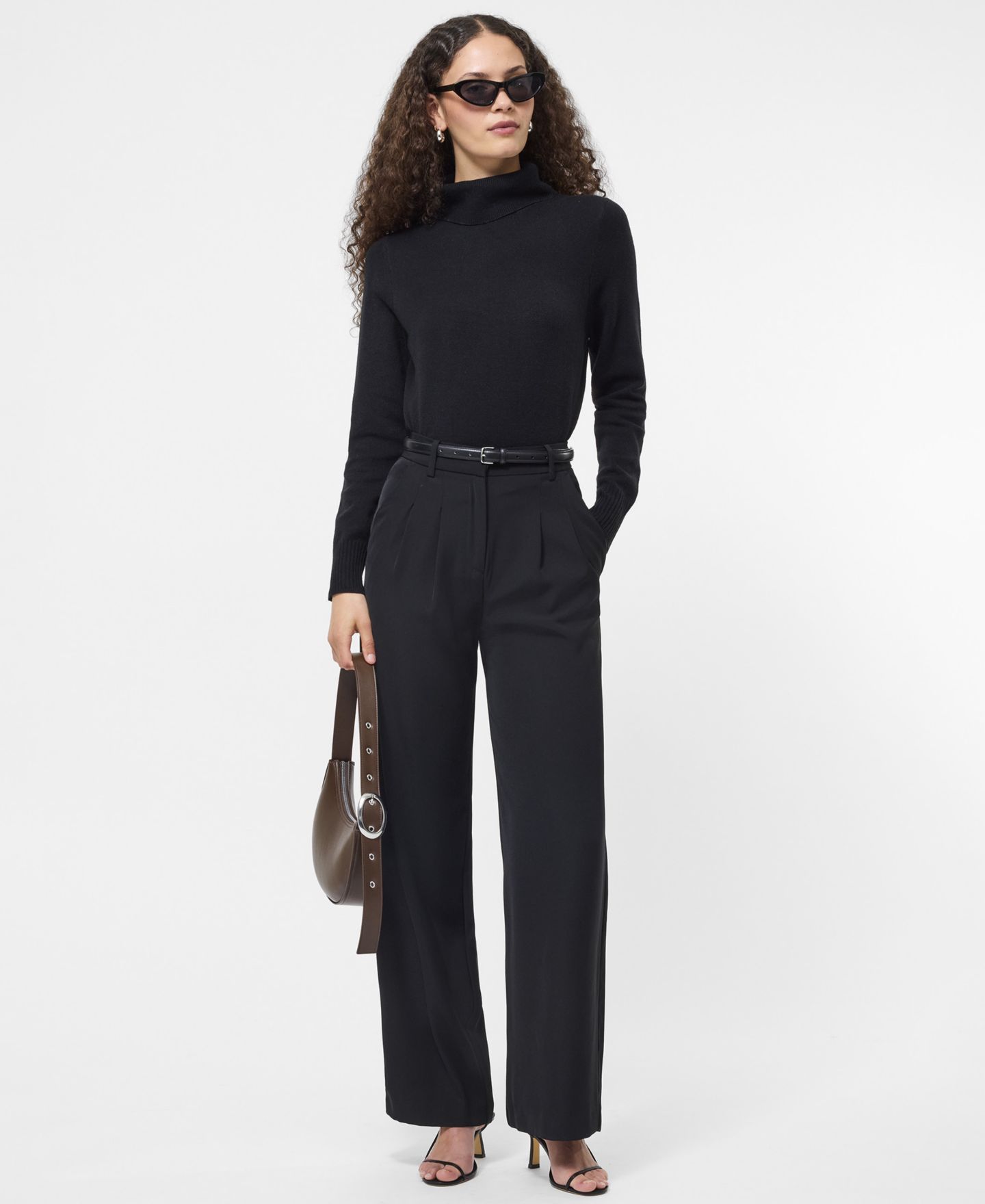 Женский свитер French Connection Long-Sleeve Sweater Top, цвет: Чёрный — фото 7
