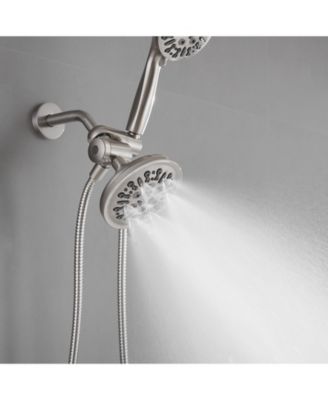 12 in Single-Handle 1-Spray Round Rain Shower Faucet Combo Set with Dual Function Pressure Balance Valve in Matte Black