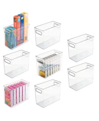 mDesign Tall Plastic Kitchen Storage Organizer Bin with Handles , 8 ...