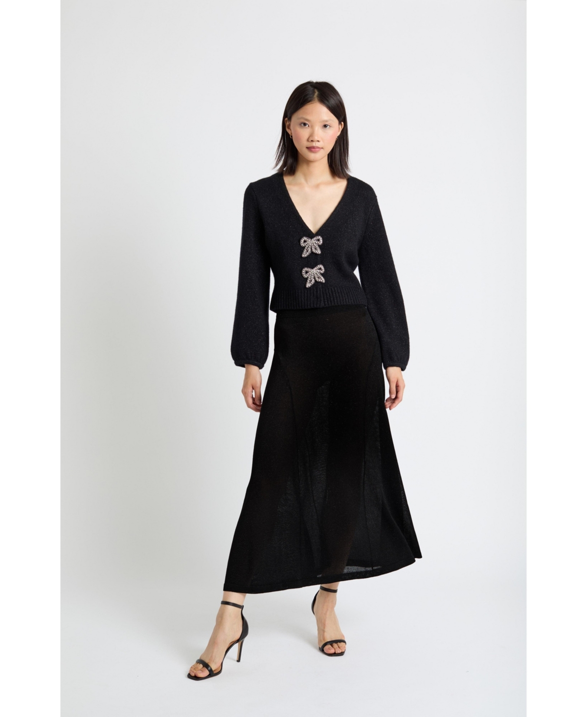 Chinti & Parker Women's Laura Whitmore Embelished Bow Cardigan