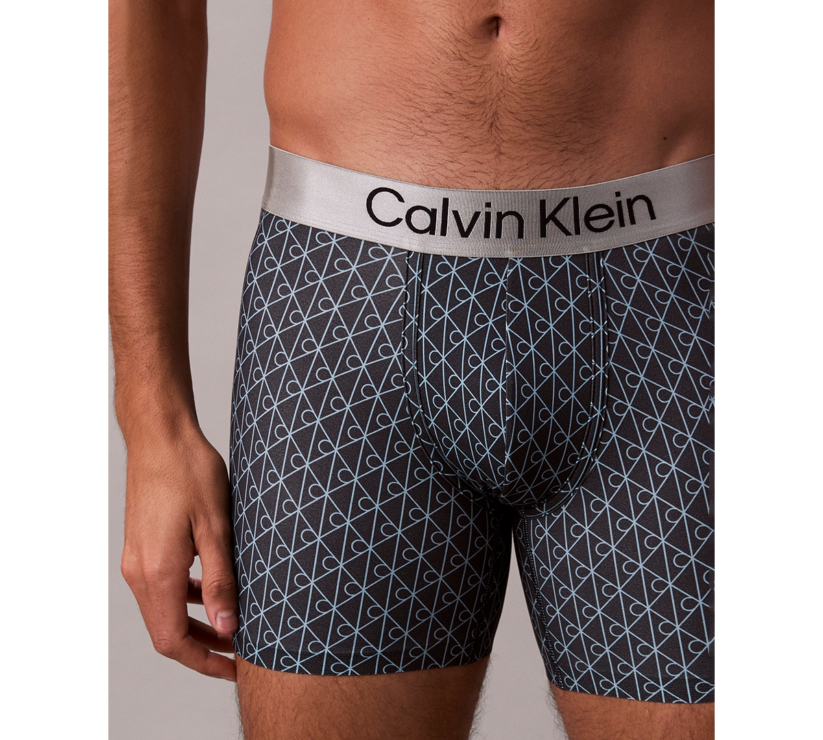 Calvin Klein Men's Brushed Microfiber Stretch Boxer Brief In Blue