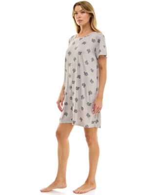 Women's Short Sleeve Printed Sleepshirt