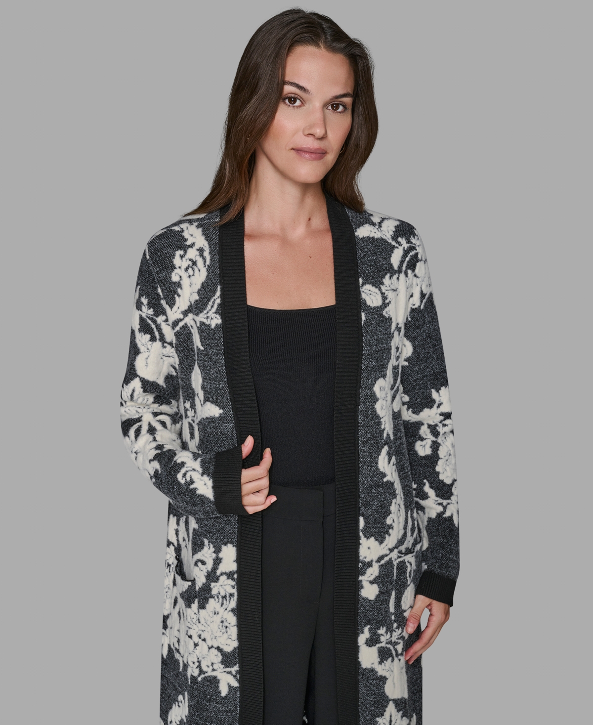 Karl Lagerfeld Paris Women's Long Sleeves Cardigan Sweater