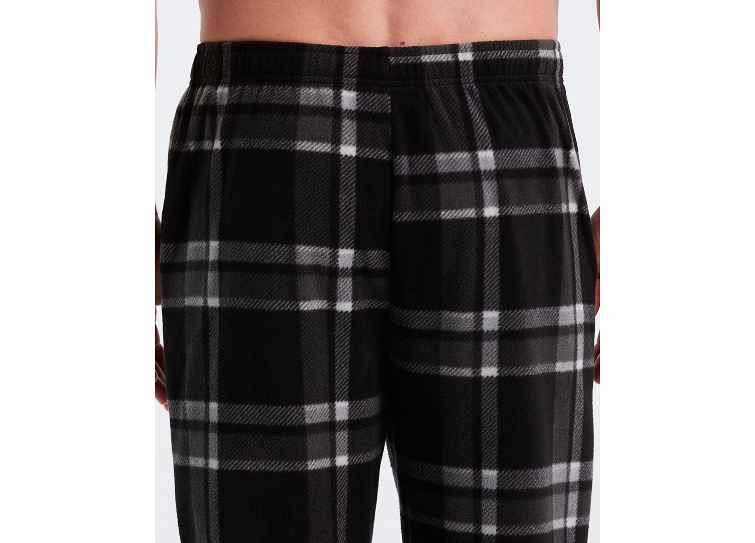 Men's Fleece Buffalo Plaid Print Sleep Pants
