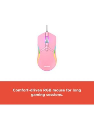 Mistic Gaming Combo Keyboard, Mouse, Headphones, RGB Backlit, Ergonomic Design, Pink, USB Connection, Complete Gaming Set