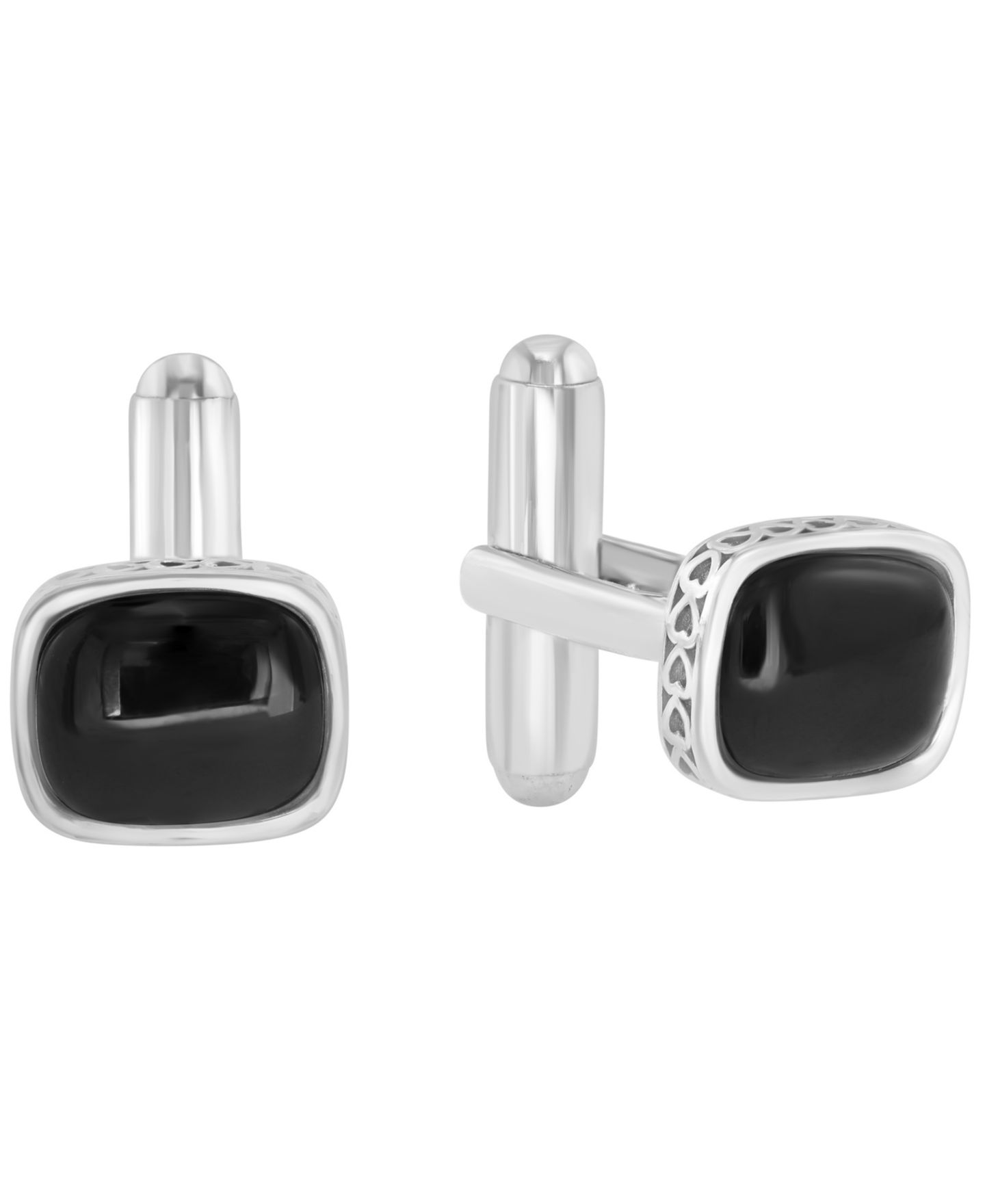 Мужские запонки EFFY Collection Onyx Cufflinks in Sterling Silver — фото 2
