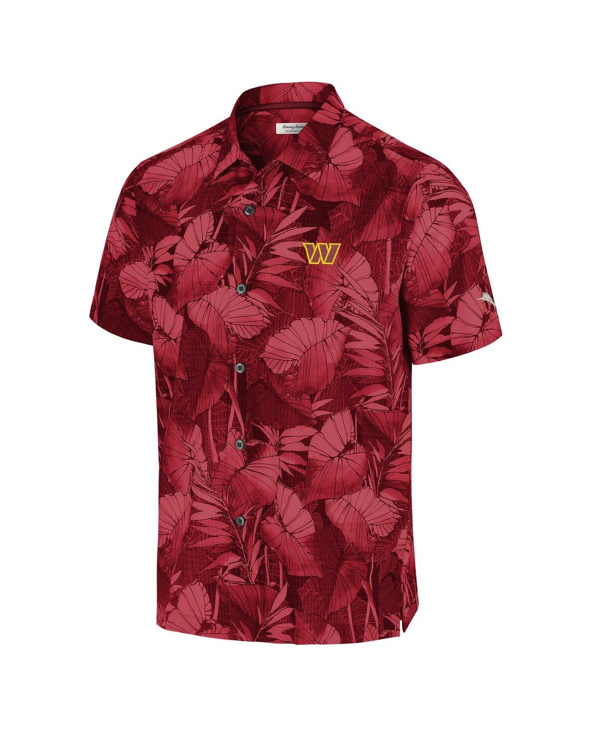 Tommy Bahama Men's Burgundy Washington Commanders Big Tall Coast Nuevo Fronds Islandzone Button-up Shirt In Burgundy