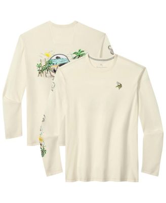 Tommy Bahama - Men's Cream Minnesota Vikings Oasis Endzone Lux Long Sleeve T-Shirt