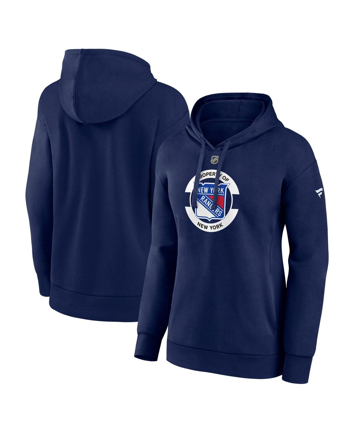 Fanatics Women's Navy New York Rangers Authentic Pro Core Secondary Fleece Pullover Hoodie
