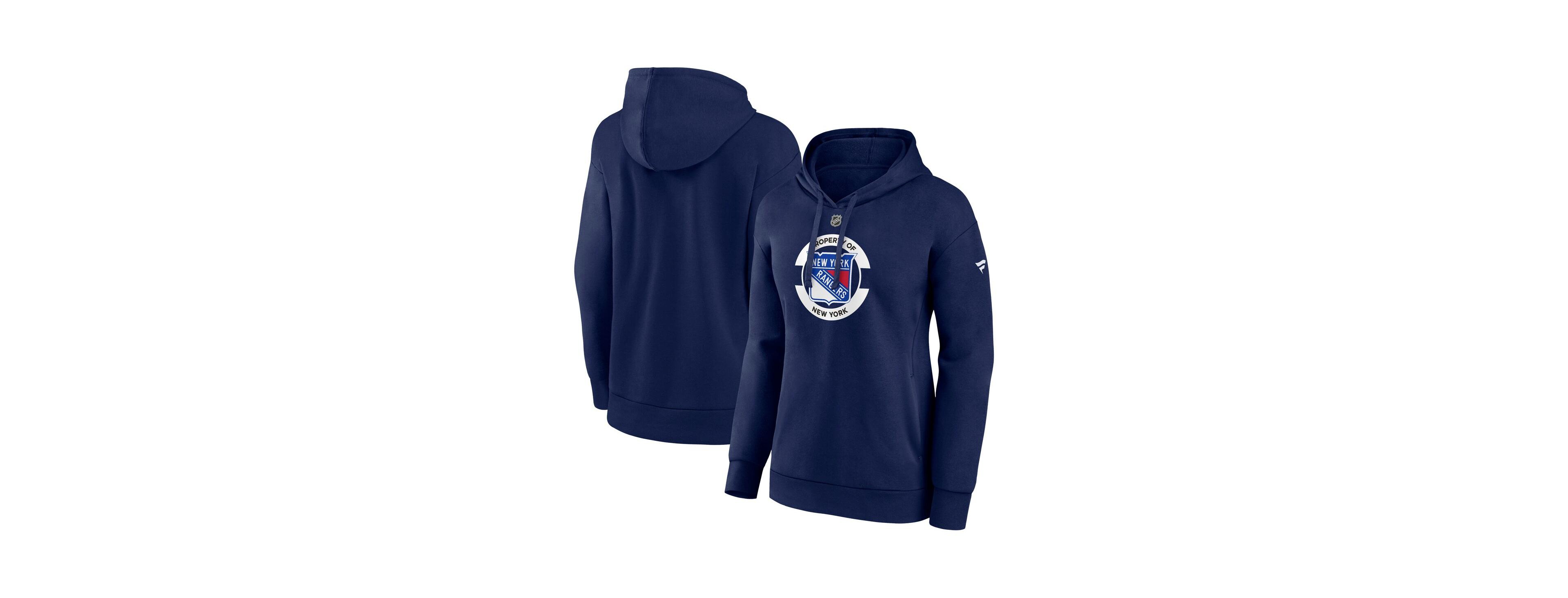 Fanatics Women's Navy New York Rangers Authentic Pro Core Secondary Fleece Pullover Hoodie