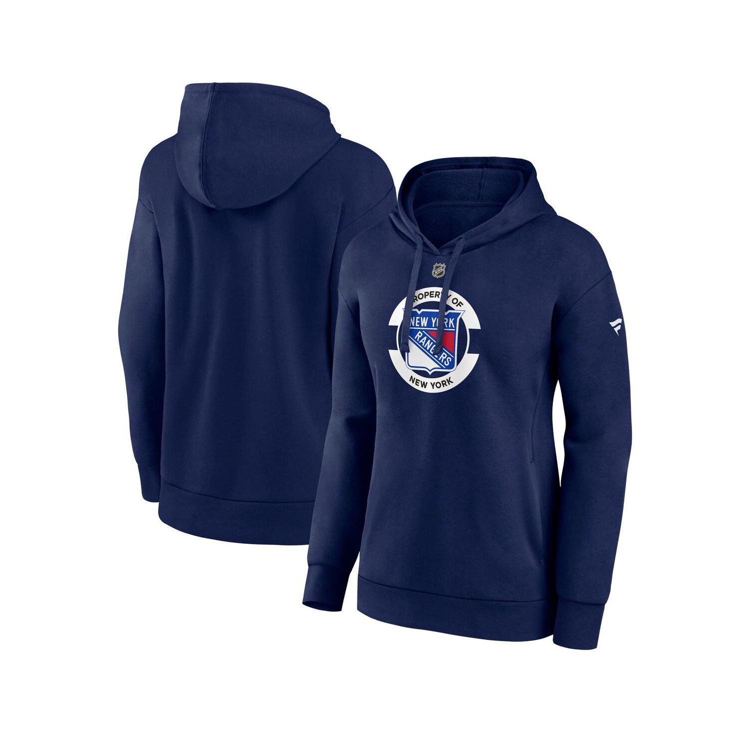 Women's Navy New York Rangers Authentic Pro Core Secondary Fleece Pullover Hoodie