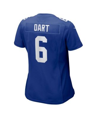 Women's Jaxson Dart Royal New York Giants Team Game Jersey