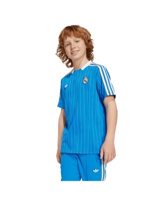 adidas - Big Boys and Girls Blue Real Madrid Terrace Icons Jersey