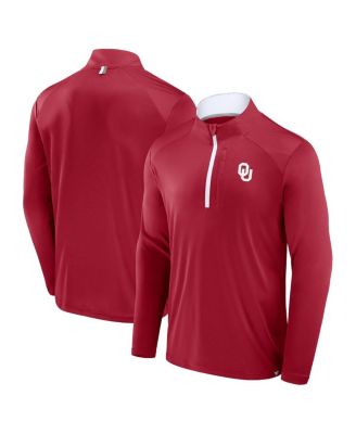 Fanatics - Men's Crimson Oklahoma Sooners Fundamental Defender Quarter-Zip Jacket