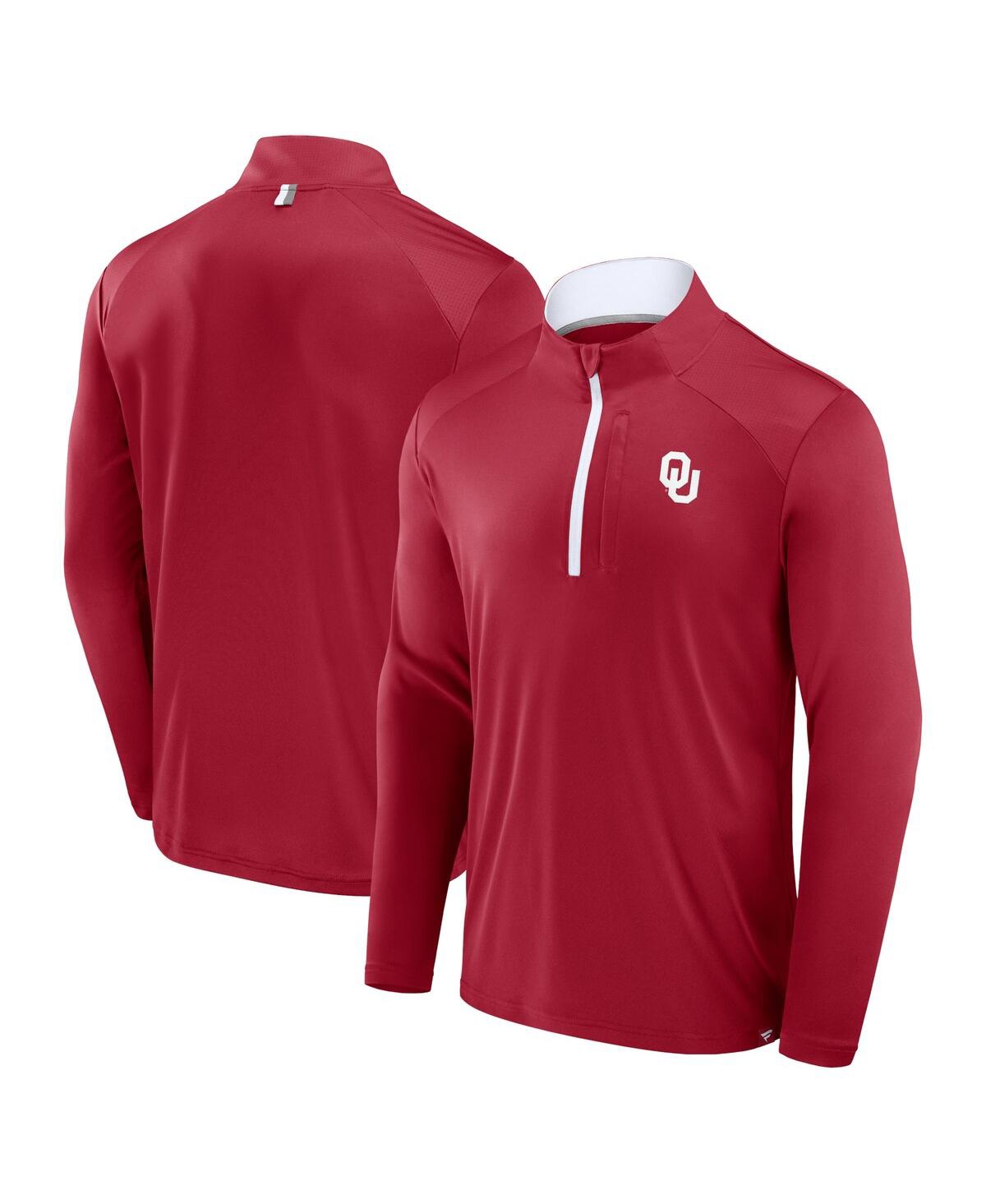 Fanatics Men's Crimson Oklahoma Sooners Fundamental Defender Quarter-Zip Jacket - Crimson