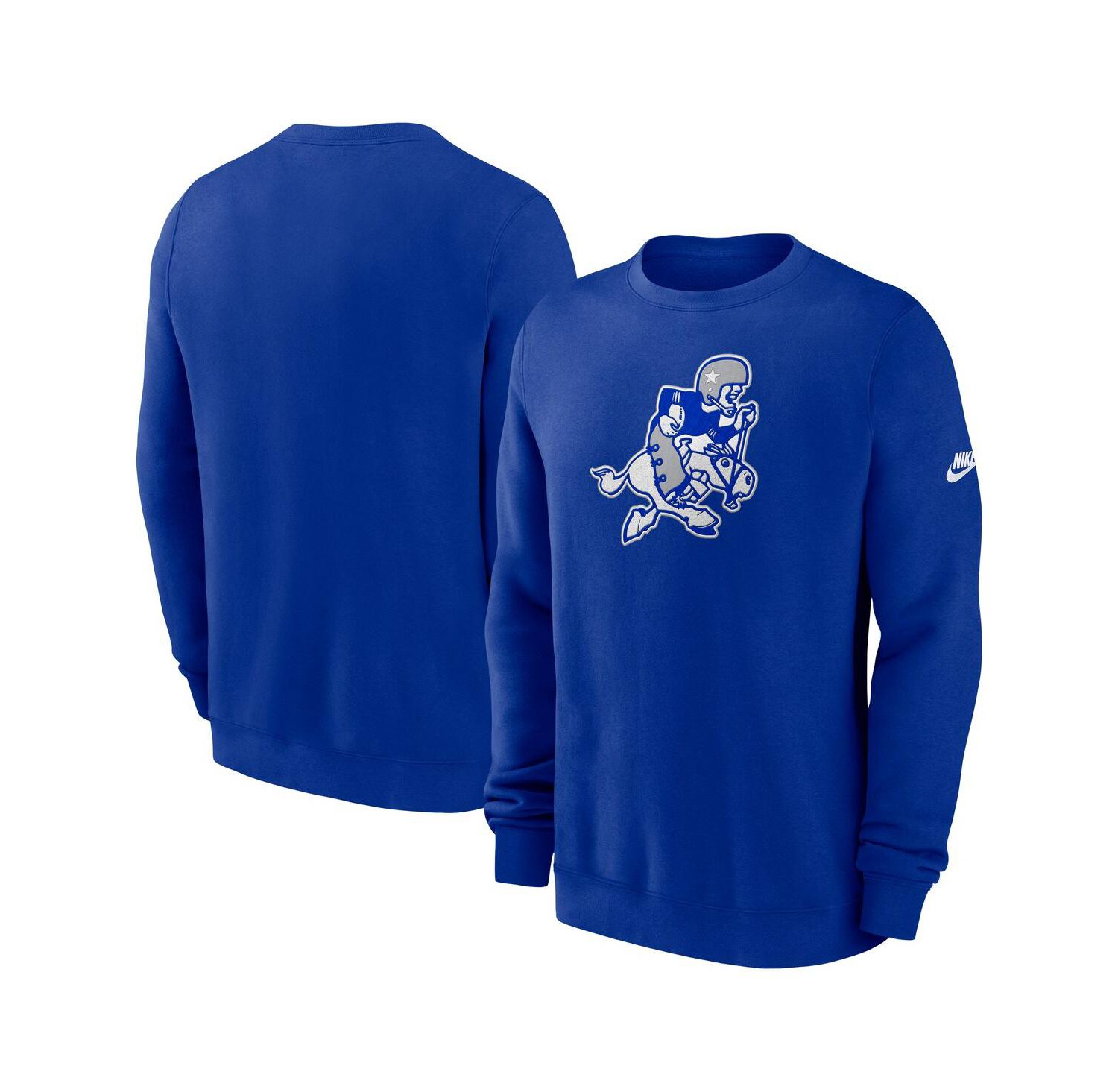 Men's Royal Dallas Cowboys Swing Pass Rewind Club Pullover Sweatshirt