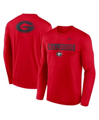Nike - Men's Red Georgia Bulldogs Primetime Campus 2-Hit Legend Long Sleeve T-Shirt