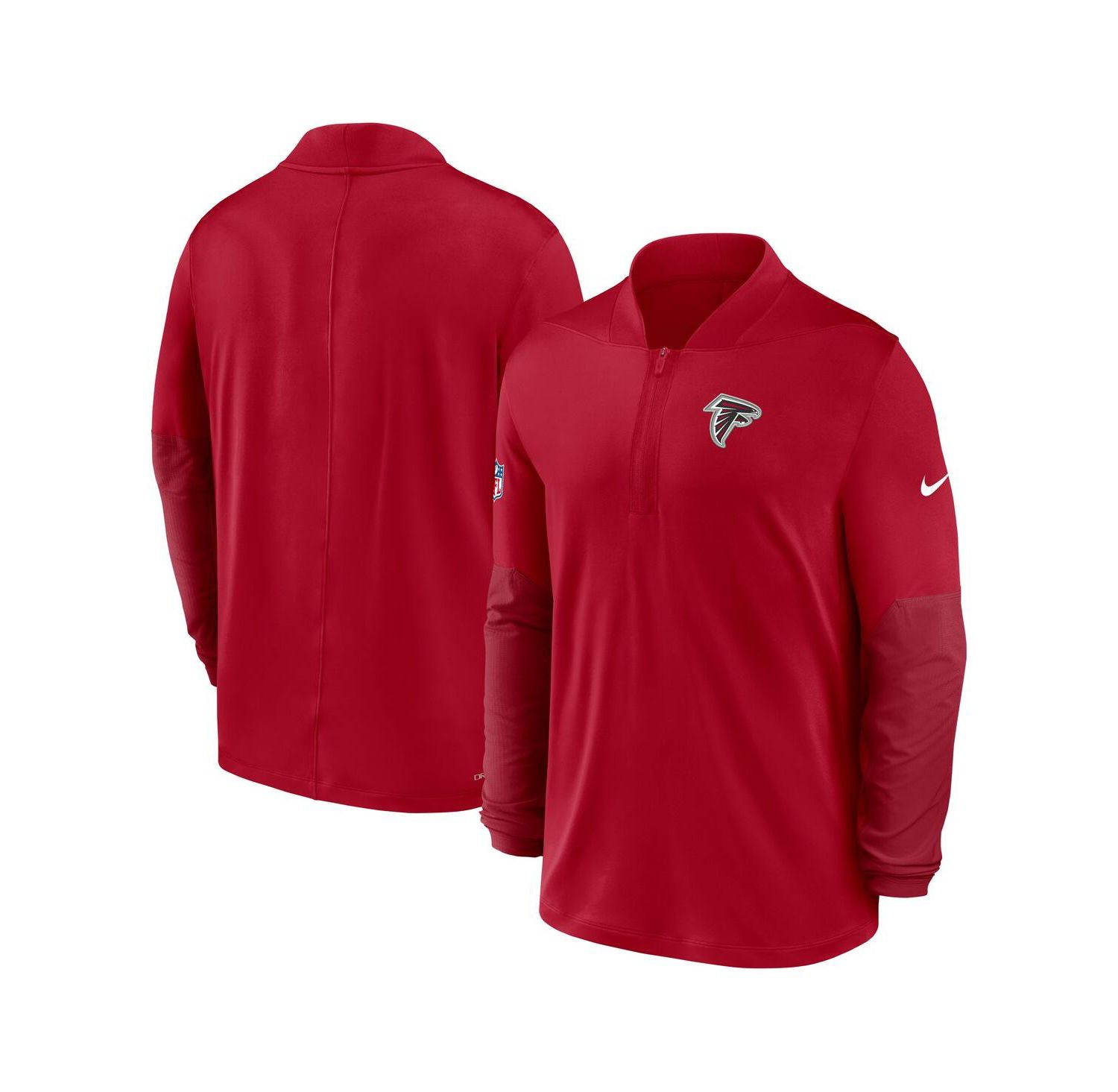 Men's Red Atlanta Falcons Sideline Dri-FIT Half-Zip Pullover Sweatshirt